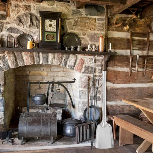 Miniatura 7 de Kichvoe Pala de mano de carbón, estufa de fuego de hierro, pala de cenizas, paleta de chimenea, parrilla de carbón, rastrillo de cenizas, estufa