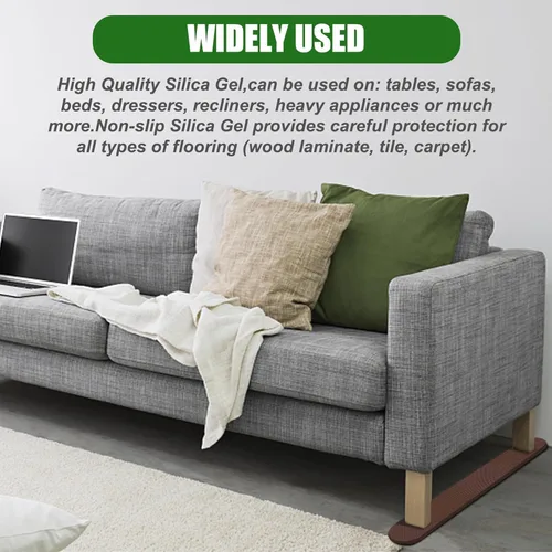 Miniatura 5 de Paquete de 4 almohadillas antideslizantes para rieles de muebles, almohadillas antideslizantes para muebles reclinables, almohadillas de agarre