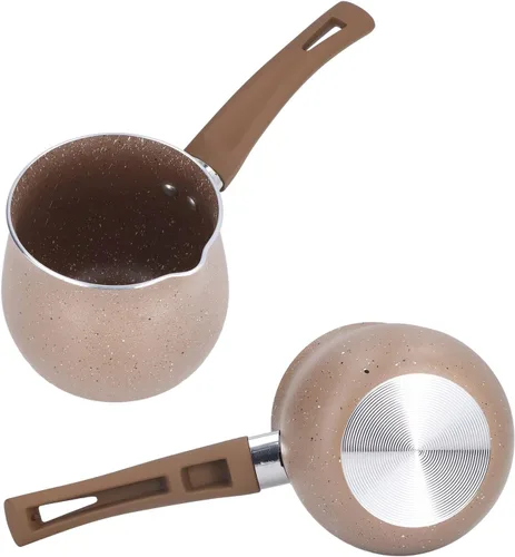 Miniatura 9 de Sartén pequeña con tapa, olla antiadherente de 1.5 cuartos de galón, calentador de mantequilla de un solo mango y olla de café, compatible