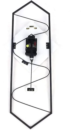 Miniatura 7 de YIYIBYUS Reloj de pared para sala de estar, decoración moderna, péndulo, reloj silencioso de metal, enorme reloj digital para decoración del hogar