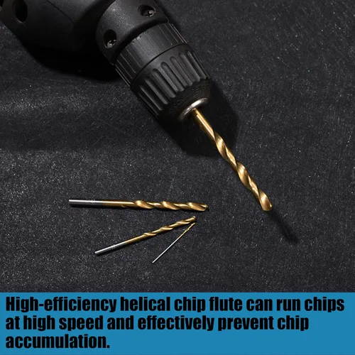 Miniatura 7 de Juego de brocas de cobalto, brocas M35 Twist HSS de vástago recto, brocas de acero de alta velocidad de 0.079 pulgadas para perforar en metal duro