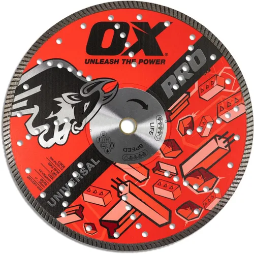 Miniatura 14 de OX Tools OX-PU10-12 - Hoja universal de diamante de corte seco/húmedo de 12 pulgadas para sierra de hormigón, cortes de hormigón, granito, metal
