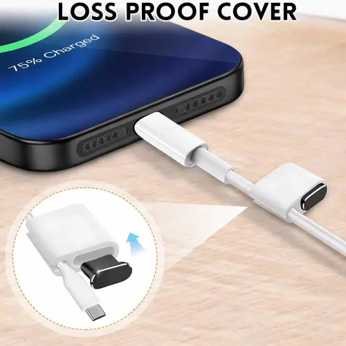 Miniatura 5 de Mizi Enchufe antipolvo USB C, paquete de 4 protectores de puerto de carga para iPhone 17 Pro Max, accesorios de limpieza completos - Negro