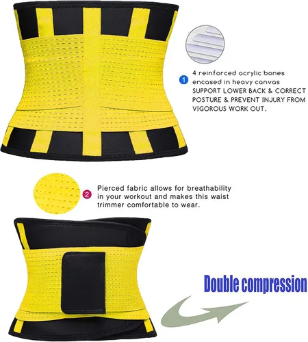 Miniatura 5 de VENUZOR Cinturón de entrenamiento de cintura para mujer – Faja reductora de cintura – Cinturón adelgazante – Cinturón deportivo (grado UP)