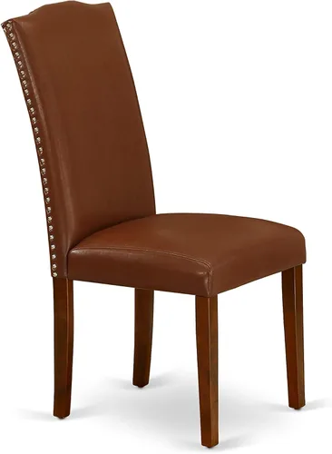 Miniatura 37 de East West Furniture DLEN3-BLK-69 - Juego de muebles de comedor de 3 piezas que contiene una mesa de comedor redonda con gotas y 2 sillas tapizadas