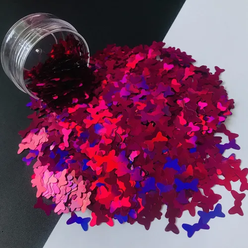 Miniatura 23 de Paquete de 0.35 onzas por paquete, astilla de 0.47 pulgadas con purpurina de huesos grandes, para festivales, rave, maquillaje, rostro, cuerpo