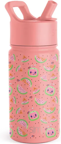 Miniatura 51 de Simple Modern Botella de agua para niños con tapa con pajilla, vaso aislado de acero inoxidable de 14 onzas para niños y a prueba de derrames