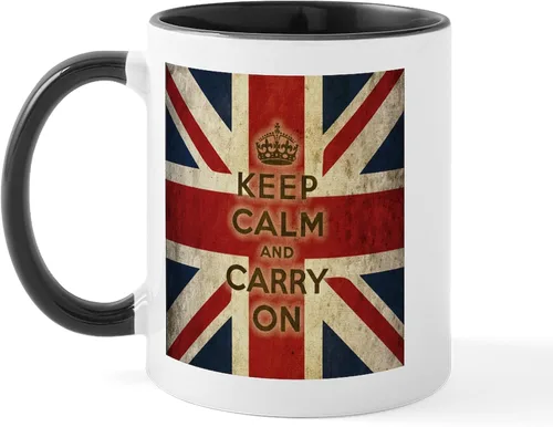 Miniatura 11 de CafePress Born American, British By Hea Taza de café de cerámica de 11 oz (11.0 fl oz)
