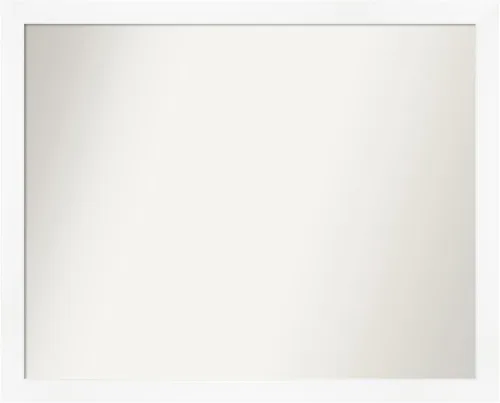 Miniatura 351 de Amanti Art Espejo de baño blanco para sobre el fregadero, 24 x 24 pulgadas, hecho a medida, espejo de tocador cuadrado blanco estrecho, marco