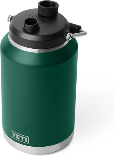 YETI Rambler - Jarra de galón 2.0, aislada al vacío, a prueba de fugas, acero inoxidable con tapa magnética, color verde bosque negro