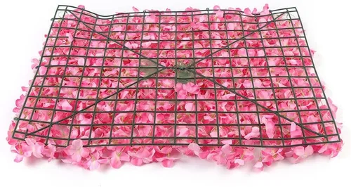 Miniatura 7 de Paneles de pared de flores artificiales, tapete de pared de flores 3D, paneles de flores de seda de 16 x 24 pulgadas, hechos a mano con flores
