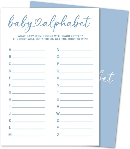 Miniatura 11 de Juegos de baby shower para niño o niña, consejos de baby shower y tarjetas de deseos para padres futuros, juegos de revelación de género, 30