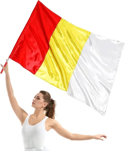 Miniatura 7 de Banderas de adoración de 40 x 27 pulgadas para danza, bandera de baile de alabanza con varilla escalable para iglesias, iglesias de alabanza