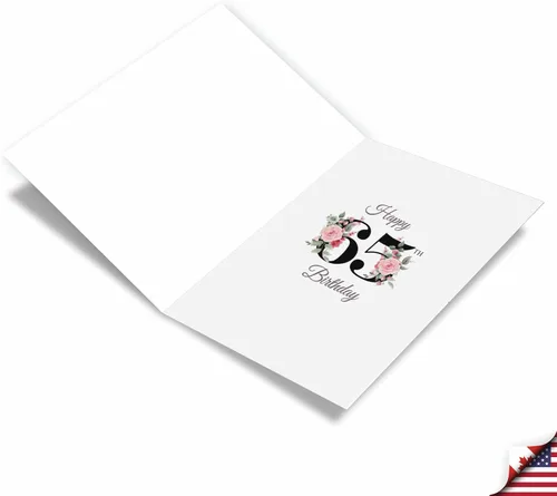 Miniatura 2 de NobleWorks Tarjeta de felicitación de cumpleaños número 65 con sobre de 5 x 7 pulgadas (1 tarjeta) Cuenta de tiempo de 65 años C10676MBG