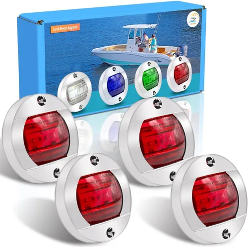 Boaton Luces LED de pesca nocturna, cortesía, cubierta, luces de navegación para barcos, rojo Luces interiores rojas