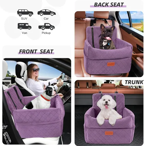 Miniatura 5 de HEGGCOOE Asiento de automóvil para perros pequeños, asientos elevadores de espuma viscoelástica con cojín grueso para perros medianos de menos de 35