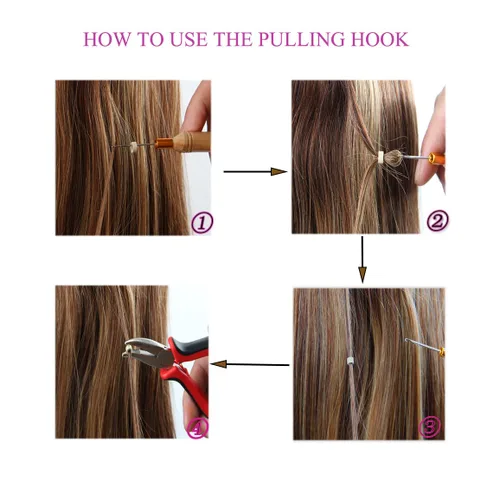 Miniatura 5 de Micro Links - Kit de herramientas de extensiones de cabello, alicates, ganchos para tirar, dispositivo de cuentas para cabello con micro anillo