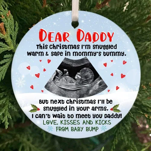 Miniatura 15 de Adorno personalizado para el árbol de Navidad para la primera Navidad, regalo para el nuevo padre de la madre de la protuberancia, adorno