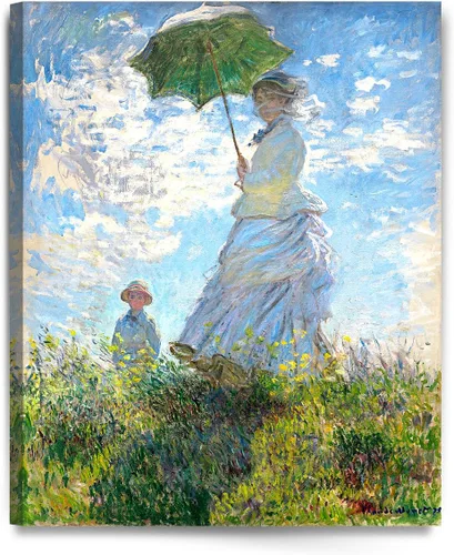 Miniatura 61 de Pinturas clásicas mundiales de Claude Monet Impresión giclée sobre lienzo alargado, pieza de galería para colgar y decorar el hogar, The CliffWalk