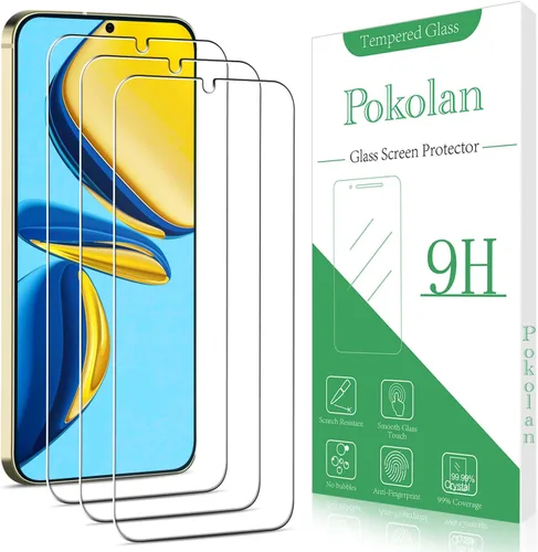 Miniatura 7 de Pokolan Paquete de 3 protectores de pantalla para Samsung Galaxy A15 5G / A15 vidrio templado, sensibilidad táctil, sin burbujas, antiarañazos