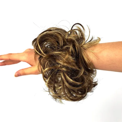 Miniatura 3 de HAIR COUTURE Avanti Moño desordenado - Pieza de extensión sintética instantánea, con pelo rizado ondulado postizo para mujeres