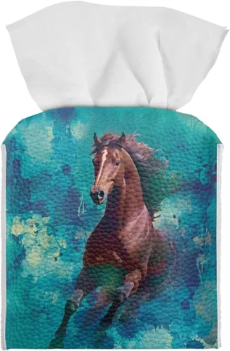 Miniatura 17 de Lindas decoraciones de ajolote con estampado de animales, caja de pañuelos de cuero, soporte de Navidad, organizador de papel de seda impermeable