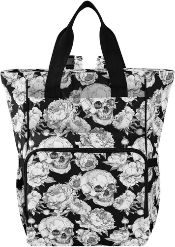 Miniatura 13 de MNSRUU Bolsa de pañales Cráneo Bolsa de pañales Mochila Bolsa de pañales de viaje para bebé Bolsas cambiantes de bebé grande, cute 66, Talla única