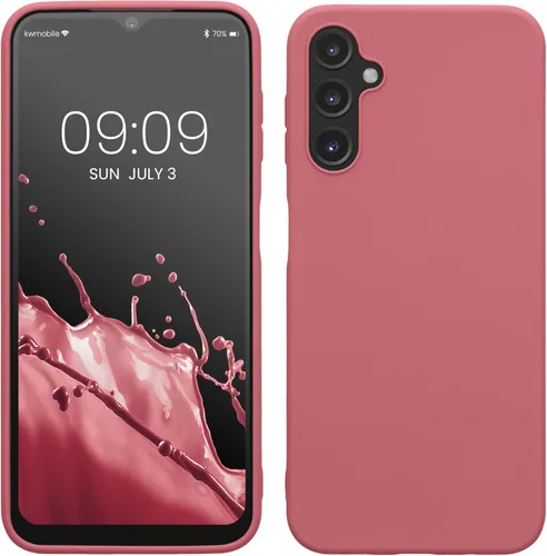 Miniatura 178 de kwmobile Funda compatible con Samsung Galaxy A23 4G / 5G - Funda de silicona TPU metálica suave y delgada - Rojo oscuro metálico