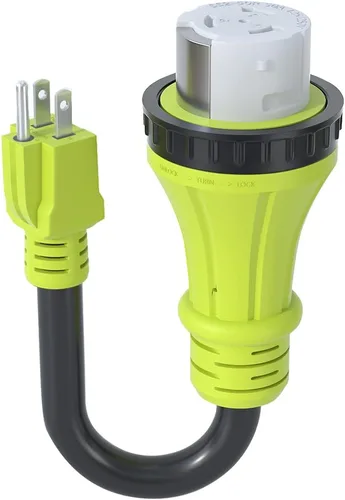 Miniatura 9 de Cable adaptador de caravana de 30 Amp a 50 Amp, macho NEMA TT-30P a hembra 14-50R de alimentación eléctrica Dogbone, para caravana, remolque