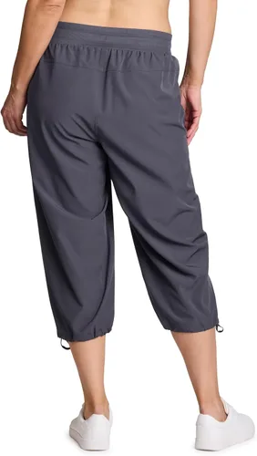 Miniatura 2 de RBX Active - Pantalón capri para mujer, talla grande, ligero, tejido, con cordón, estilo cargo
