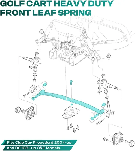 Miniatura 5 de DRIVE UP Golf Cart Standard Front Leaf Spring for Club Car Precedent and DS Models