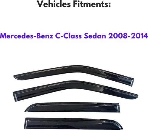 Miniatura 137 de KPY Visor de ventana compatible con Kia Soul 2009-2013, Protector contra lluvia de 4 unidades, deflectores de ventilación de ventana lateral