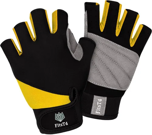 Miniatura 8 de FitsT4 Sports Guantes de medio dedo con palma acolchada para buceo, vela, moto acuática, paddle surf, kayak y esquí acuático, adecuado para hombres