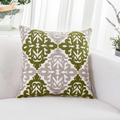 Miniatura 18 de HWY 50 - Fundas decorativas de almohada de 18 x 18 pulgadas en amarillo mostaza, funda de cojín bordada de algodón moderna de estilo rústico