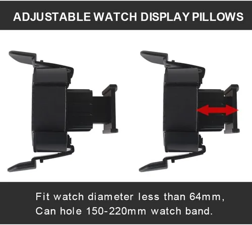 Miniatura 5 de Bobinadoras de reloj para 6 relojes automáticos soporte de exhibición vertical de madera con superficie pulida almohada ajustable puerta de vidrio