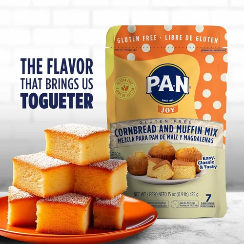 Miniatura 7 de P.A.N Mezcla de pan de maíz y muffins, mezcla para hornear sin gluten, 0.9 libras (paquete de 6)