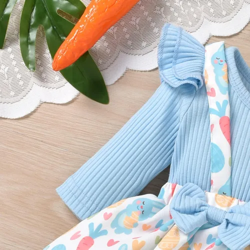 Miniatura 146 de Unutiylo Ropa de bebé recién nacida prematura con tirantes, traje de otoño e invierno, traje de manga larga con volantes