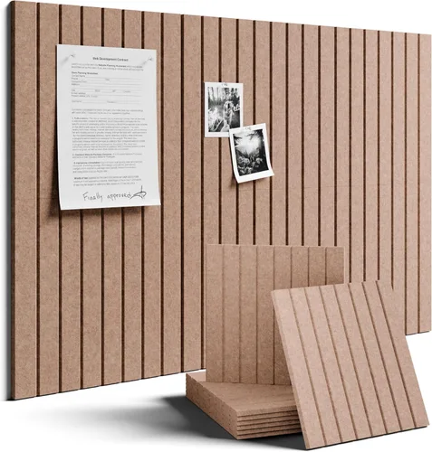 Miniatura 15 de Tablero de anuncios de fieltro grande de 36 x 24 pulgadas, alternativa al tablero de corcho – Paquete de 6 con 40 pestañas adhesivas extraíbles