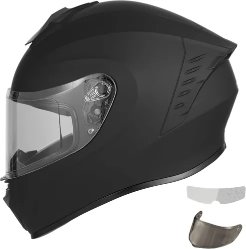 Miniatura 12 de Favoto - Casco de cara completa para motocicleta aprobado por DOT, Cascos para motos, moto de nieve y bicicleta todoterreno para adultos, hombres