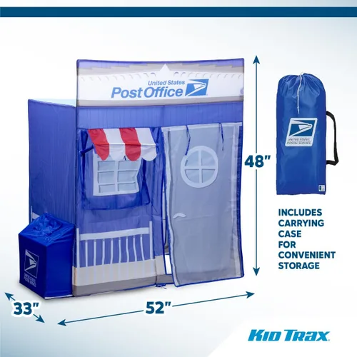Miniatura 3 de Kid Trax USPS - Tienda de campaña desplegable Cape Cod Pretend de oficina de correos, juguetes para niños, carpas interiores para niños, juguetes