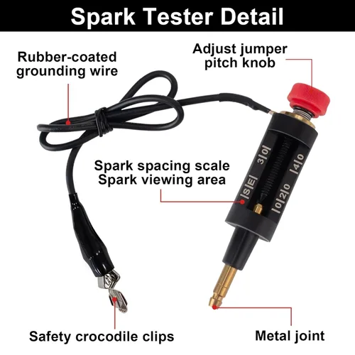 Miniatura 3 de Pruebador de Bujías, Sistema de Probador de Bobina de Encendido Ajustable, Probador de Paquete de Bobina, Herramienta de Probadores de Bujías