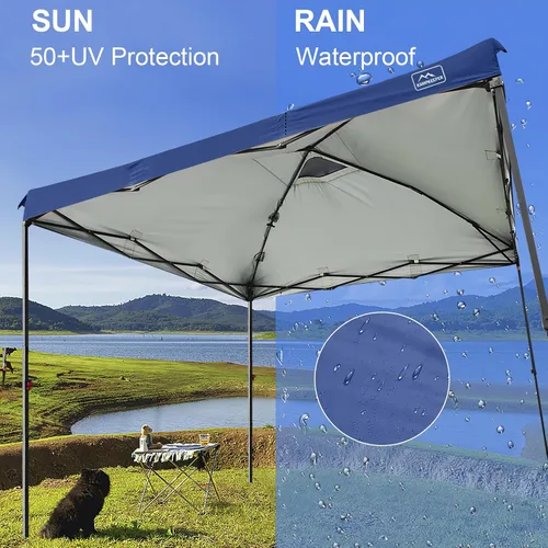 Miniatura 39 de KAMPKEEPER Cubierta de Repuesto Superior para Carpa Toldo Emergente con Ventilación de Aire y Correa Elástica Ajustable, Poliéster Resistente a Azul