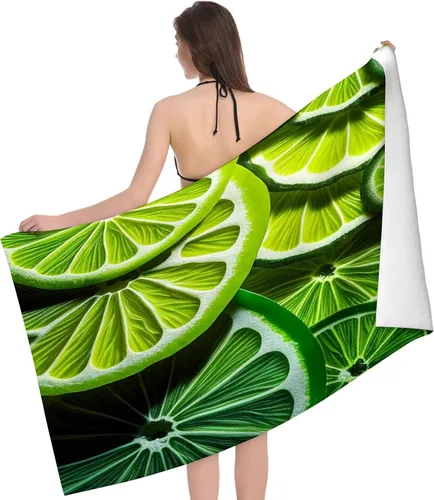 Miniatura 25 de Toalla de playa y piscina, toalla de playa grande suave y absorbente para natación, deportes, playa, gimnasio, 32 x 52 pulgadas
