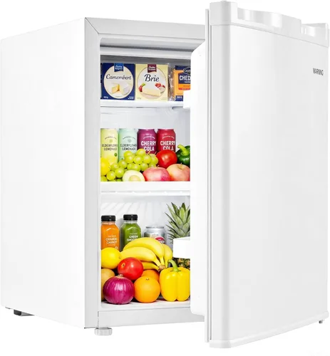 Miniatura 14 de COSTWAY 1.7 Cu.Ft Mini Fridge, Compact Refrigerator w/Chiller Compartment, Adjustable Thermostat, Reversible Single Door & Low Noise, Small