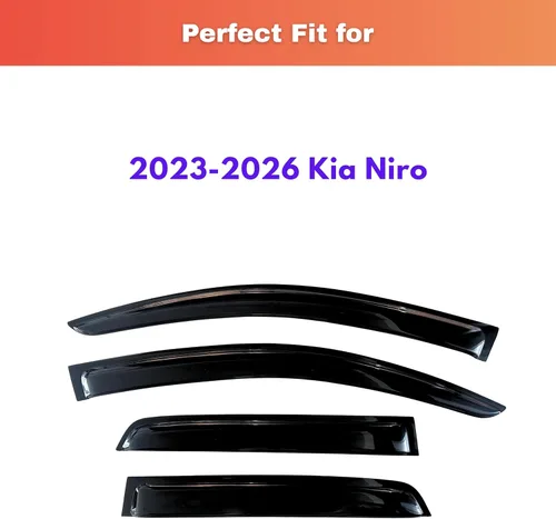 Miniatura 625 de KPY Visor de ventana compatible con Kia Soul 2009-2013, Protector contra lluvia de 4 unidades, deflectores de ventilación de ventana lateral