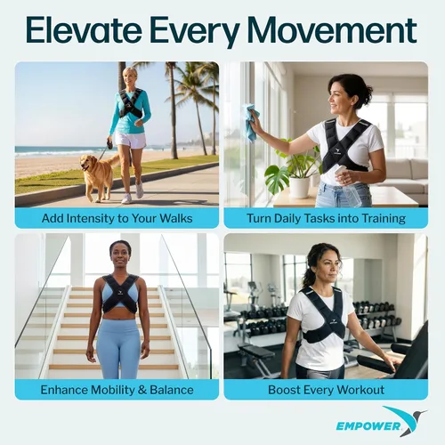Miniatura 7 de EMPOWER Weighted Vest for Women with Reflective Strips – Fixed 8lbs, Adjustable 4-10lbs (4 in1) or Adjustable10-16lbs (4 in 1), Strengthen Muscles