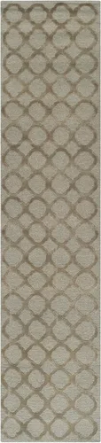 MARTHA STEWART x SAFAVIEH MSR5368D - Alfombra de pasillo de seda y lana cuadriculada de 2 pies 3 pulgadas x 10 pies, azul/maíz