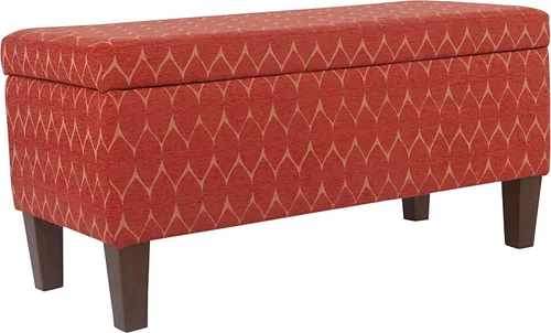 Miniatura 29 de HomePop Decoración del hogar Banco de almacenamiento con botones Banco otomano con almacenamiento para sala de estar y dormitorio, cuero Piel