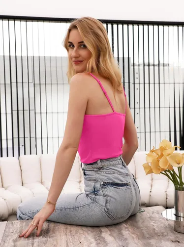 Miniatura 107 de Camisa Attraco de algodón, con tirantes estilo espagueti, con brasier incorporado, 2 paquetes, para mujer