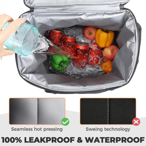 Miniatura 4 de Heytrip Mochila enfriadora de 36/54 latas con aislamiento impermeable para 20 horas de retención de frío, enfriador a prueba de fugas con correa
